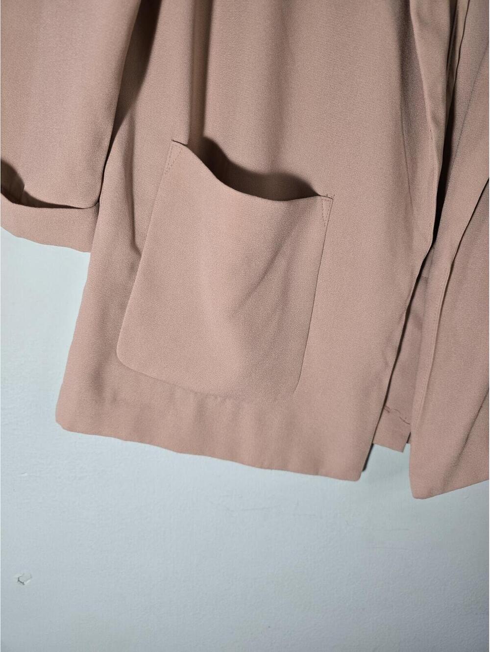 Forever 21 Beige 3/Sleeve,Open Front and pockets,chic Blazer Jacket size Small - Picture 9 of 16